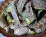 茄子とソーセージのチーズ焼き作り方1写真
