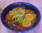 鶏はむ冷やしラーメン☆炎の焦がしネギ風味作り方4写真