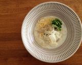 新玉ねぎと手羽先のスープパスタ作り方4写真
