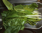 菜っ葉とほうれん草の胡麻和え作り方1写真