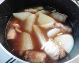 豚バラ薄切り肉と大根の味噌角煮作り方6写真