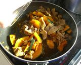 かぼちゃと豚肉のハニー醤油炒め作り方3写真