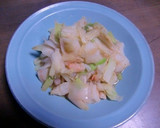 長ネギとむき海老のごま油風味作り方4写真