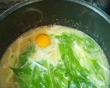 簡単お味噌汁☆卵と水菜作り方2写真