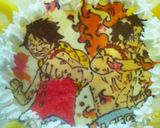 キャラケーキ　ルフィ&エース（覚書）作り方8写真