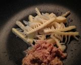 タケノコツナスパゲティ。作り方3写真