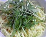 えびとみず菜の豆乳つけパスタ作り方7写真