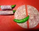 ✿スナップえんどう♬ハム巻きボート✿作り方1写真