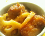 お弁当おかず*唐揚げとレンコンの甘酢炒め作り方3写真