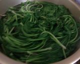 こかぶの茎を、田楽味噌で味付けました作り方1写真