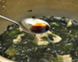 韓国料理ーわかめスープすいとん作り方6写真