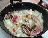 台湾料理～炒鱔魚（タウナギの炒めもの）作り方5写真