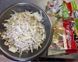 鶏そぼろ丼（エノキ、高山豆腐入）作り方1写真