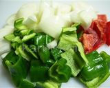 豚とピーマンのオイケチャ炒め作り方1写真