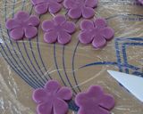 紫色の花（マジパン細工）作り方8写真