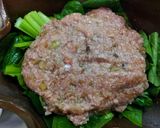 簡単!ごぼうと合挽の和風ハンバーグ蒸し☆作り方3写真
