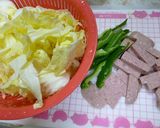 スパムとキャベツのマヨ醤油炒め作り方1写真