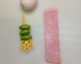 お弁当に✿枝豆とうずら卵とハムの串作り方1写真