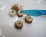 ハムとちくわのりぼん作り方1写真