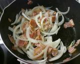 焼きうどん(カルボナーラ風)作り方2写真