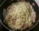焼きうどん(カルボナーラ風)作り方5写真