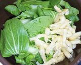 チンゲン菜☆ラー油炒め作り方1写真