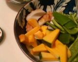 お弁当向きのカボチャと鶏モモ肉キンピラ風作り方1写真