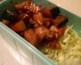 お弁当向きのカボチャと鶏モモ肉キンピラ風作り方5写真