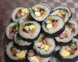 巻き簾不要♪我が家のキンパプ作り方14写真