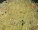 ホタテと海老のクリームパスタ作り方4写真