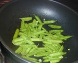 絹さやときのこのバター炒め作り方3写真