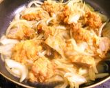 鶏から親子丼☆残ったから揚げのリメイクに作り方3写真