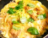 鶏から親子丼☆残ったから揚げのリメイクに作り方4写真