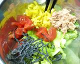 キャベツとトマトと沢庵の和サラダ作り方4写真