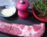 塩麹漬け豚バラ肉の香味野菜サラダ作り方1写真