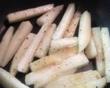 水菜と長芋のサラダ作り方1写真
