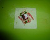 たこやき風チーズとクリーム包み巾着♥作り方3写真