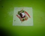 たこやき風チーズとクリーム包み巾着♥作り方3写真