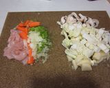 豆と野菜とチキンのスープパスタ作り方2写真