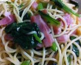 ベーコンほうれん草のしょう油バターパスタ作り方5写真