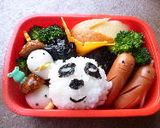 ご飯と塩と海苔だけで　パンダおむすび作り方4写真