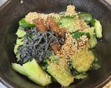たたききゅうりと梅、塩昆布のさっぱり和え作り方2写真