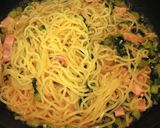 高菜とベーコンの煮込み焼きそば作り方7写真