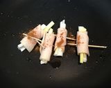 お弁当に！ネギ巻きハム作り方3写真