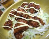 塩麹に漬け込んだ甘辛マヨチキン丼作り方5写真