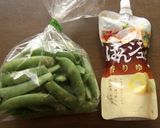 ミツカンぽんジュレで、スナップエンドウを作り方1写真
