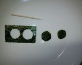 海苔だけで「まっくろくろすけ」おにぎり作り方2写真