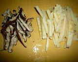 筍と干し椎茸の豚肉巻き作り方1写真
