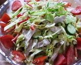 鶏ささ身とキャベツのゴマドレサラダ♪作り方5写真