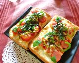 赤いウインナーとピーマンのトースト作り方5写真